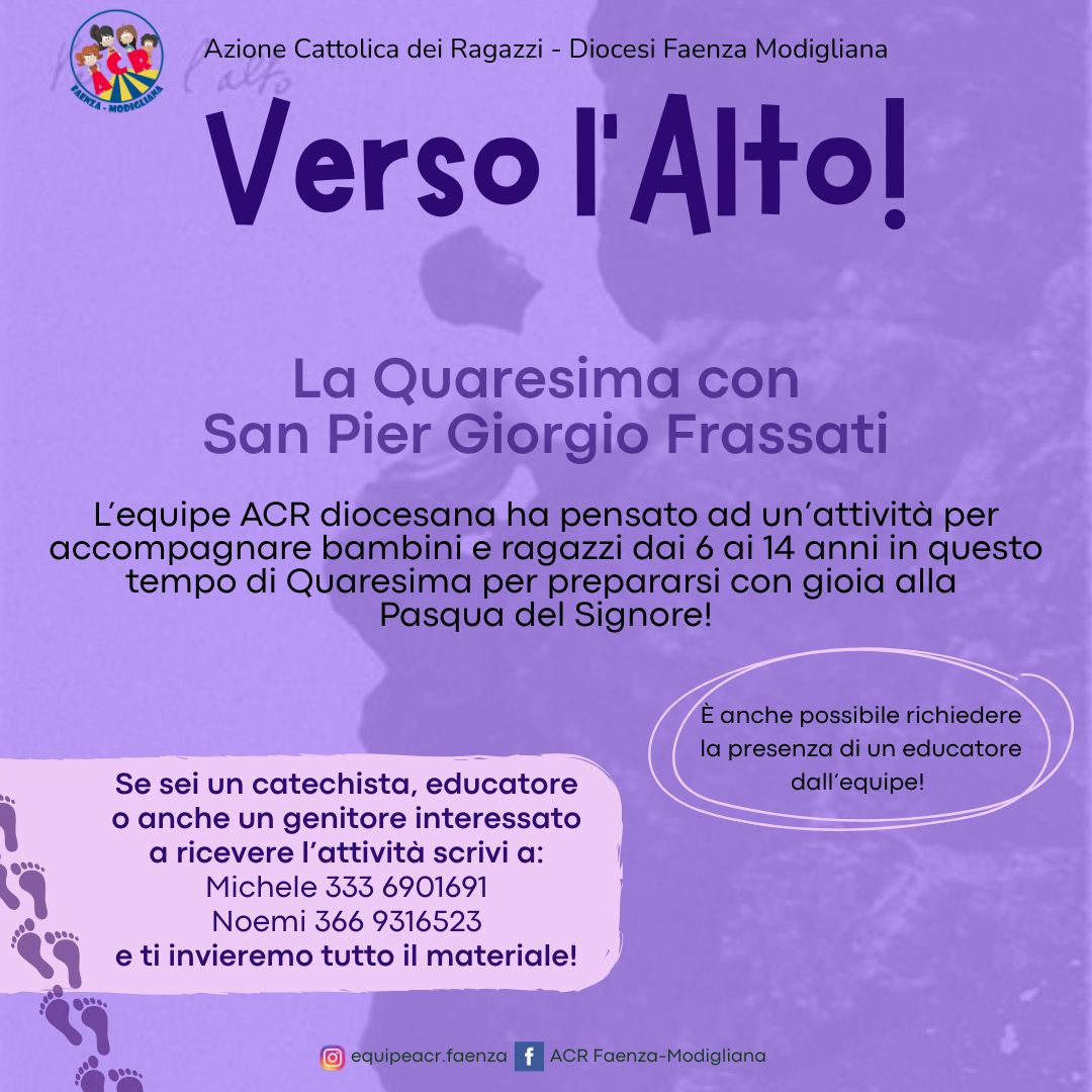 Verso l’Alto: la Quaresima dell’ACR con S. Piergiorgio Frassati